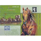 Argentina - Fauna - Caballos - Hojita Block Mint (mnh)