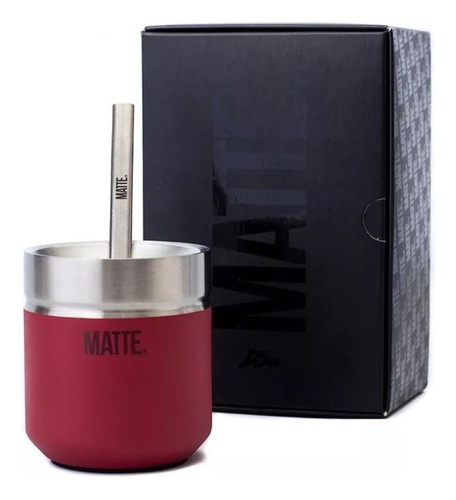 Mate Térmico Matte Acero Inoxidable + Bombilla