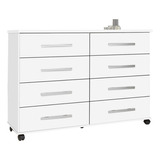 Comoda Quarto 08 Gavetas Jade Cor Branco