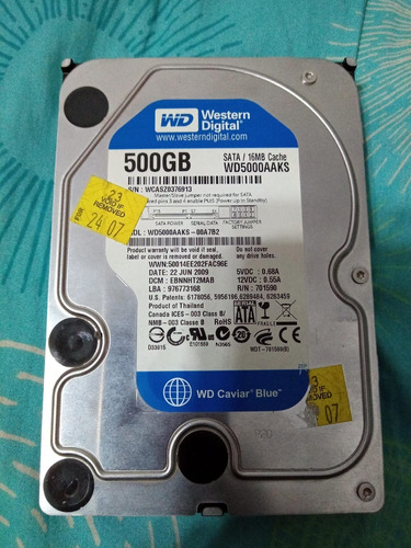 Disco Duro Hdd 500 Gb Wd Caviar Blue