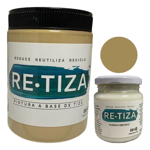 1 Kilo Pintura Tiza Cafe Latte/nude+ Barniz Transp. 240 Ml.