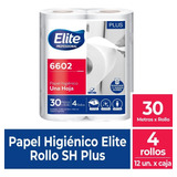 Papel Higiénico  Elite Plus S/h 30 Mts. 4 X 12 Un. (6602)