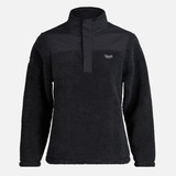 Poleron Mujer Glaciar sherpa pro 1/4 Zip Jacket  Negro Lippi