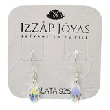 Aros Anzuelos + Cristales Swarovski Mini Drop -  Plata 925