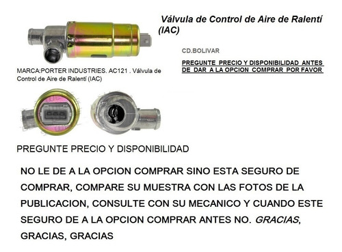 Valvula Minimo Sensor Iac Vw Golf 1986/02 Jetta 1985/08 A121 Foto 8