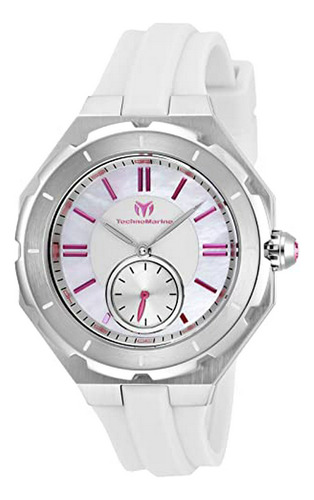 Reloj Technomarine Tm118004 Para Mujer, Blanco, Acero Inoxid