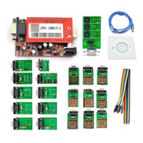 Programador Upa V1.3 + 20 Adaptadores Kit Ecu Eeprom