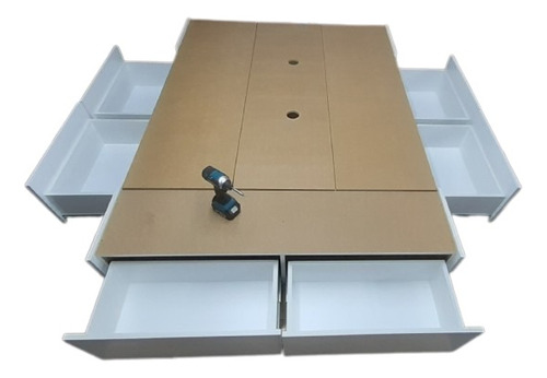 Cama Box Base Somier Cajones Y Baulera 1.40 X 1.9/2