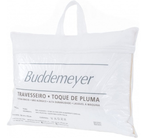 Kit 2 Travesseiro Buddemeyer Toque De Pluma 50 Cm X 70 Cm