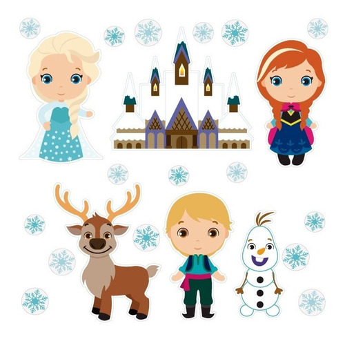 Stickers Decorativos Frozen Princesas Baby Funko Adherible