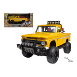 Motormax 1:24 1966 Chevy C10 Pickup Camioneta Amarillo 4x4