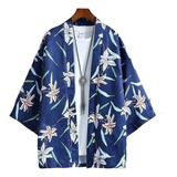 Camisa For Hombre, Kimono, Diseño De Flores Japonesas, Yuk