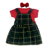  Vestido Bebe De Festa Natal Xadrez Quadriculado