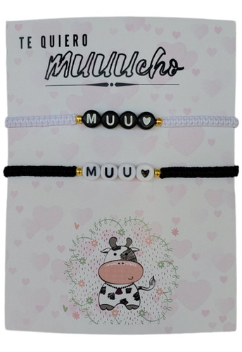 Pulseras Vaquita Te Quiero Mucho Regalo Para Familia Y Amigo