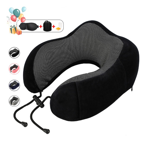 Almohada Para Viaje Cojín Cuello Espuma Viscoelástica Cómodo