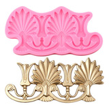 1pcs Molde De Silicona Relieve Barroco Fondant Pasta Resina