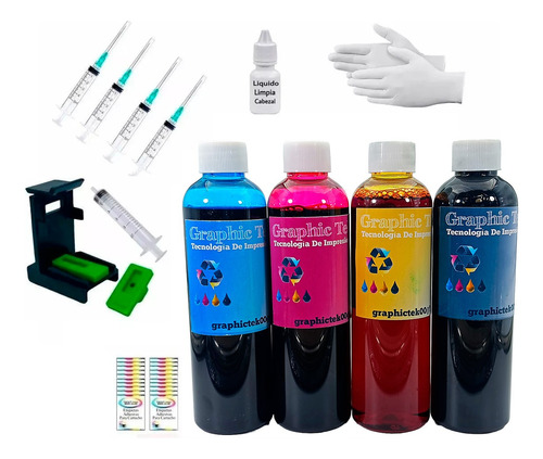 Kit Para Rellenar Cartuchos Hp 120 121 122 Tinta Impresora