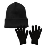 Gorro + Luva Infantil Kit Frio Inverno Lã Quente Para Neve 