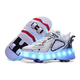 Zapatillas De Cuatro Ruedas Con Luz Led Para Niños