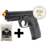 Pistola Airsoft Mp40 Co2 Polímero 6mm Kwc +500bbs