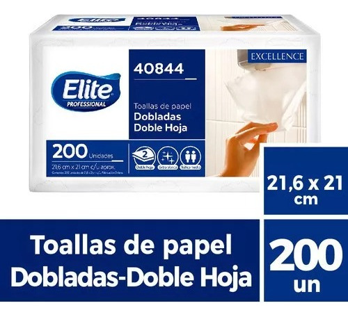 Toalla Interfoliada Elite - 1 Paquete De 200 Hojas