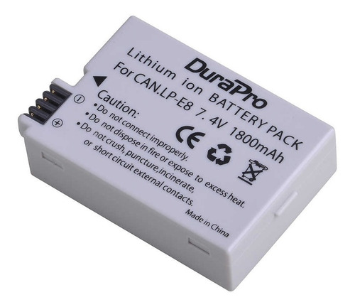Bateria Lp-e8 Durapro 1800 Mah