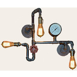 Lámpara De Pared Industrial Vintage Caño Galvanizado Ilp-01