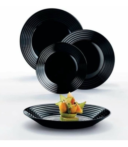 Set Vajilla 9 Personas Porcelana Negra 