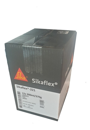 Sikaflex 221 Negro Cartucho 300 Ml. Caja Con 12 Piezas Sika.