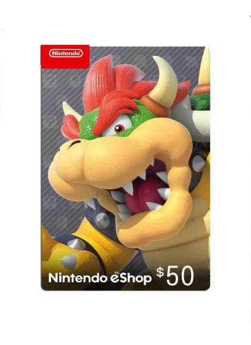 Nintendo Eshop Card $50 Usd Para Cuenta Americana