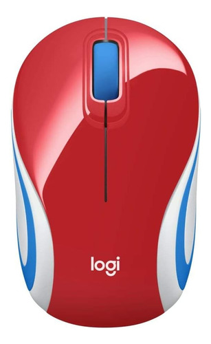 Mini Ratón Inalámbrico Logitech M187 Rojo