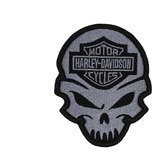 Parche Bordado Craneo Con Logo Harley Davidson, Calavera Hd