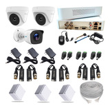 Kit Camaras De Seguridad Dvr 4 Ch 1080 + 3 Cam + Accesorios