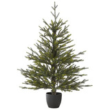 Árbol De Navidad De Pino Woodward, Base De Maceta Negra, 3 P