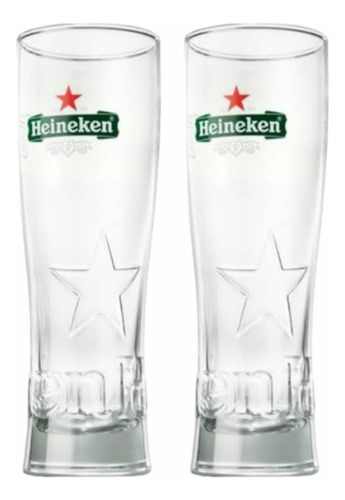 2 Vasos Cerveza Heineken Original 250 Ml Importado Francia