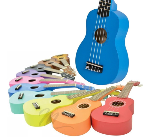 Ukelele Soprano Colores Funda Pua Manual Y Envio!