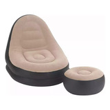 Sofá Inflable Silla Lectura Sillón Ocio Perezoso+reposa Pies