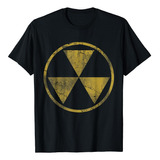 Fallout Nuclear Symbol Retro Fade Camiseta Desgastada