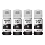 Kit X4 Tintas Generica Para Epson 544 (color Negro)