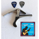 Cuerdas De Nylon + Capo + 2 Plumillas P/ Guitarra Clasica