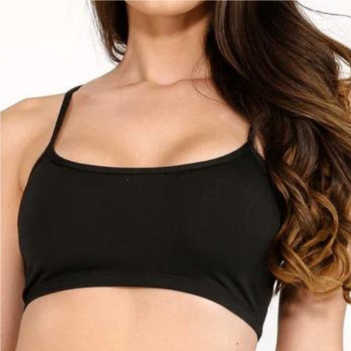 Top Cropped Feminino Com Alça Fina Esportivo 