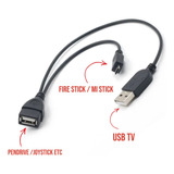 Adaptador 2 Em 1 Cabo Otg Porta A  Usb Femea P/fire Tv Stick