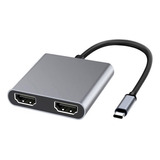 Adaptador De Hub De Alta Claridad De Tipo C A Doble Hdmi Com