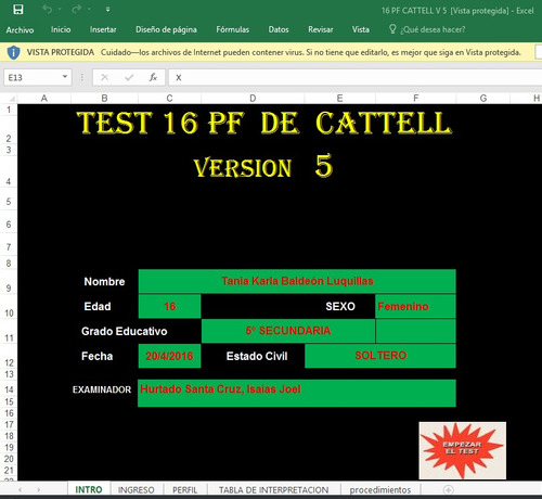 Test 16 Pf Forma 5 16pf-5  Software Automatizado Ilimitado