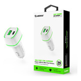 Cargador Para Auto Rapido Dual Pd 18w / Usb Qc 18w Blanco