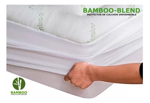 Cubre Colchon Cubierta Impermeable Bambu Queen Size Funda