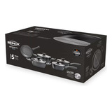 Jogo De Panelas Ceramic Life Indução Brinox Orion 5 Peças