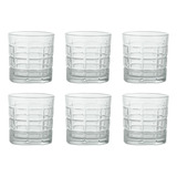 Jogo Com 6 Copo De Vidro Cristal 310 Ml Para Bar Whisky Cor Transparente