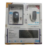 Set Targus Teclado+ Mouse Wireles + Hub 4 Puertos Usb Kit