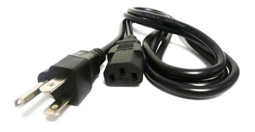 Cable De Poder Trifasico Electrica Vorago 1.5 Mts Cab-122 Color Negro